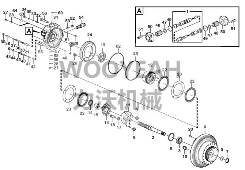 14725516 TRAVEL MOTOR FOR VOLVO EC460 EC480 EXCAVATOR