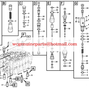 14701956-01 MAIN CONTROL VALVE PARTS FOR VOLVO EXCAVATOR