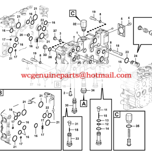 14701956-02 MAIN CONTROL VALVE PARTS FOR VOLVO EXCAVATOR