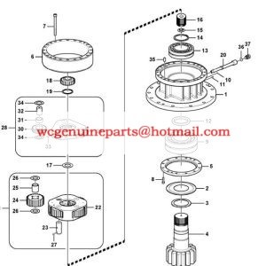 14744884 SWING GEARBOX ASSY FOR VOLVO EXCAVATOR